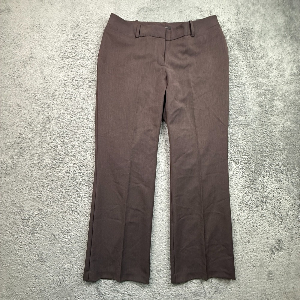 Worthington Curvy Fit Trousers NWT Womens 10P Heather Brown Bootcut Career Wear